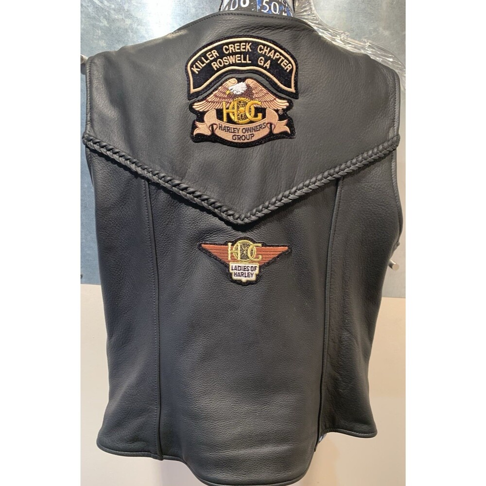 "Chaps & Bags" Handmade Women's Leather Vest Ladies of HOG Killer Creek Chapter